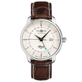 Zeppelin齐博林新品德国进口男士手表双时区小众简约商务风男表