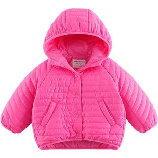 马克珍妮女童时尚花苞连帽外套儿童棉衣棉服秋冬新款
