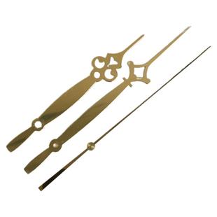 金色指针挂钟配件钟表精工孔粗轴金属铝材钟针DIY时针分针秒针