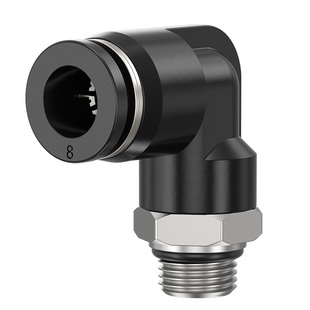 气动G螺纹PL弯头6/8mm气管快接快插M5带密封圈4分软管快速接头3分