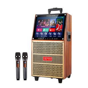 先飞广场舞音响带显示屏户外移动KTV唱歌K歌音箱卡拉OK点歌一体机
