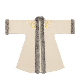 汉尚华莲原创汉服[临雪丹书]男女同款唐制圆领袍裘衣加绒外套秋冬