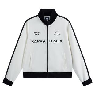 Kappa卡帕背靠背运动外套女2026新款春季短款显瘦夹克针织衫上衣