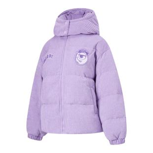 李宁正品迪士尼怪兽大学联名系列女子宽松保暖羽绒服AYMT108-3