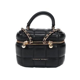 Cierra Korey官网盒子包包女2025新款格纹斜挎包小香风单肩链条包
