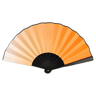登高扇子舞蹈扇儿童古风折扇橘色渐变古典舞表演演出跳舞专用道具