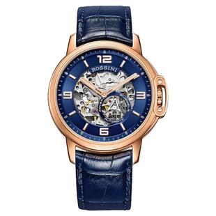 罗西尼手表勋章系列男机械表镂空防水正品男表男士腕表礼盒517793