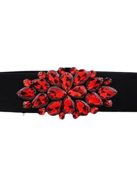 腰封女弹力配裙子毛衣水晶百搭