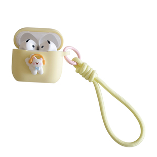 可爱小狗适用于苹果airpodspro3保护套AirPods4降噪无线蓝牙外壳AirPods Pro2硅胶连体耳机软壳2/3二三四代套