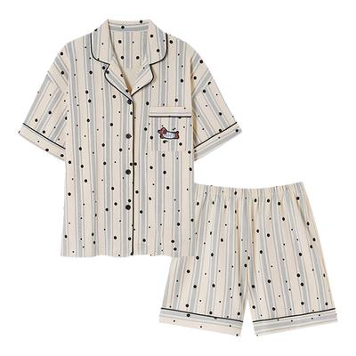 猫人女款睡衣纯棉薄款大码家居服