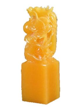 新款米黄玉九龙玉玺印章摆件传国玉石定制作仿古龙高印章工艺品