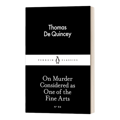 英文原版 On Murder Considered as One of the Fine Arts 托马斯·德·昆西 论作为艺术的谋杀 英文版 进口英语原版书籍