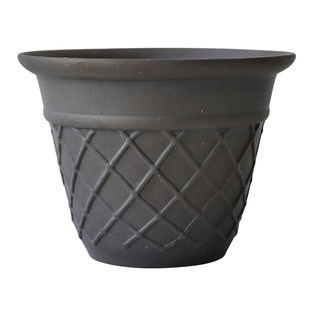 迷你可爱甜筒小花盆陶瓷陶盆白色多肉盆栽球兰透气黑色陶土奶油风