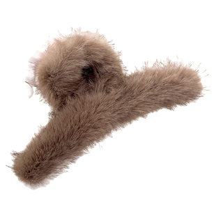 复古毛绒秋冬高级感抓夹发量多简约发夹女2025新款大号鲨鱼夹发饰