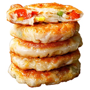 蔬菜鸡肉饼膳食早餐加热即食半成品汉堡肉饼鸡胸肉代餐饱腹健身轻