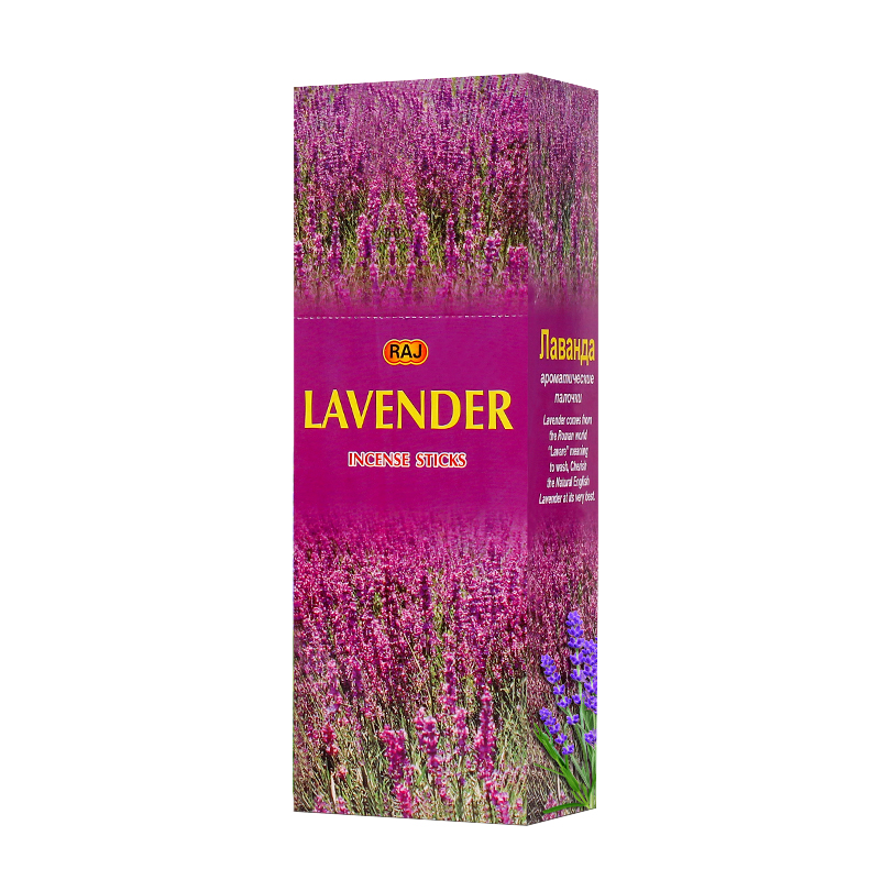 印度香进口正LAVENDER薰衣草有助睡眠的香薰安神天然熏香料竹签香