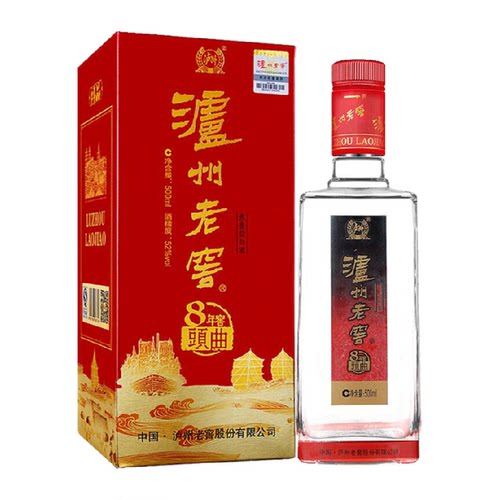 泸州老窖八年窖头曲和之礼52度500ml*1瓶浓香型白酒
