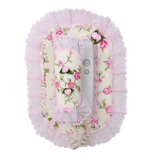 门铃套包邮蕾丝布艺楼宇对讲室内机套子可视电话挂机防尘罩装饰贴