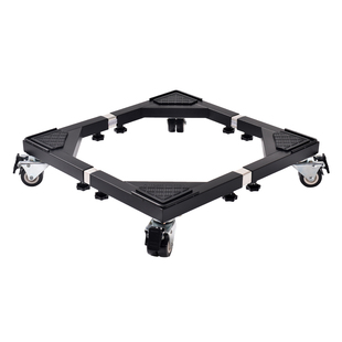 洗衣机底座托架通用加高支架加厚不锈钢伸缩调节可移动万向轮架子