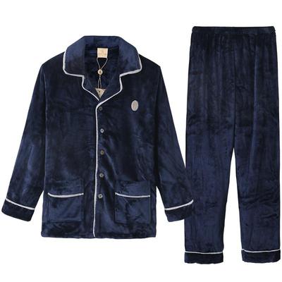 芬腾珊瑚绒睡衣男士秋冬加厚