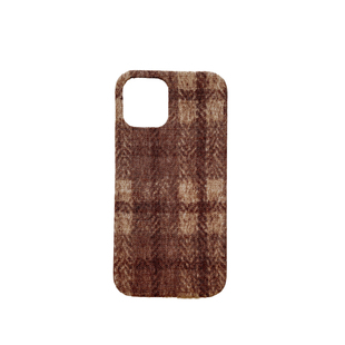 定制手工英伦ins复古格子学院风布艺手机壳iPhone13141516promax