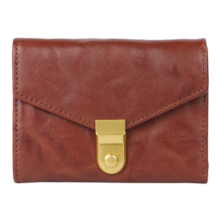 真皮头层牛皮短款女士钱包复古小众驾驶证银行卡零钱便携两折包夹