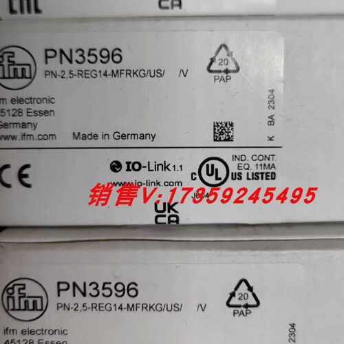 议价IFM PN3596 PN5001 PN5007 PN7011 PN7033 易福门 全新原装if