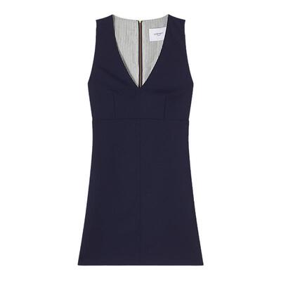 LK BENNETT法式无袖连衣裙女新款春季v领法式背心裙小个子短裙