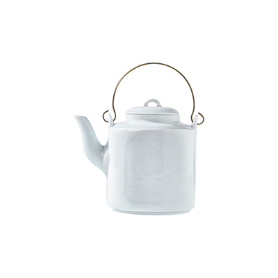 景德镇陶瓷纯色青莲提梁壶