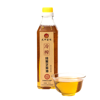 冷榨生榨黑芝麻油500ml