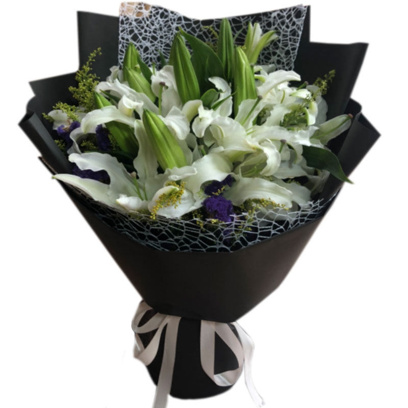 鲜花速递同城香水百合花束生日送