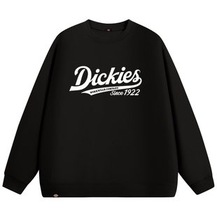 Dickies圆领卫衣男美式高街2026年春季新款男士黑色上衣春装外套A