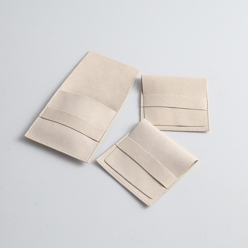 直供定制绒面超纤布袋压条珠宝首饰袋包可绒布袋OGO印翻盖卡