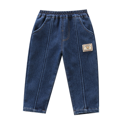 男童加绒裤子一体绒秋冬款