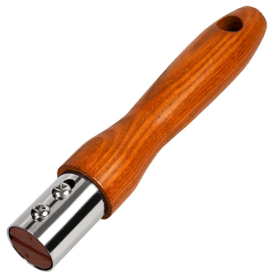 防烫白蜡木柄万能通用锅把手柄炒菜锅把子三单二孔手把配件不锈钢