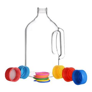 2L带把手大容量试剂瓶 蓝盖瓶 GL45高硼硅耐高温玻璃储存瓶 手持留样瓶样品瓶 包装瓶 宽口瓶密封瓶