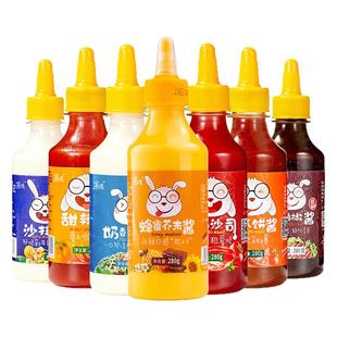 蜂蜜芥末酱韩式炸鸡黄芥末酱芝士酱0低脂火鸡面酱番茄沙拉甜辣酱
