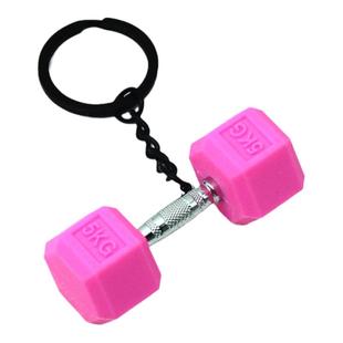 勇士征战彩色金属小哑铃包包挂件钥匙扣健身运动创意挂饰手办力量