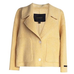 罗衣轻奢20.6%兔毛大衣2025冬季74.1%绵羊毛双面呢短款外套07325