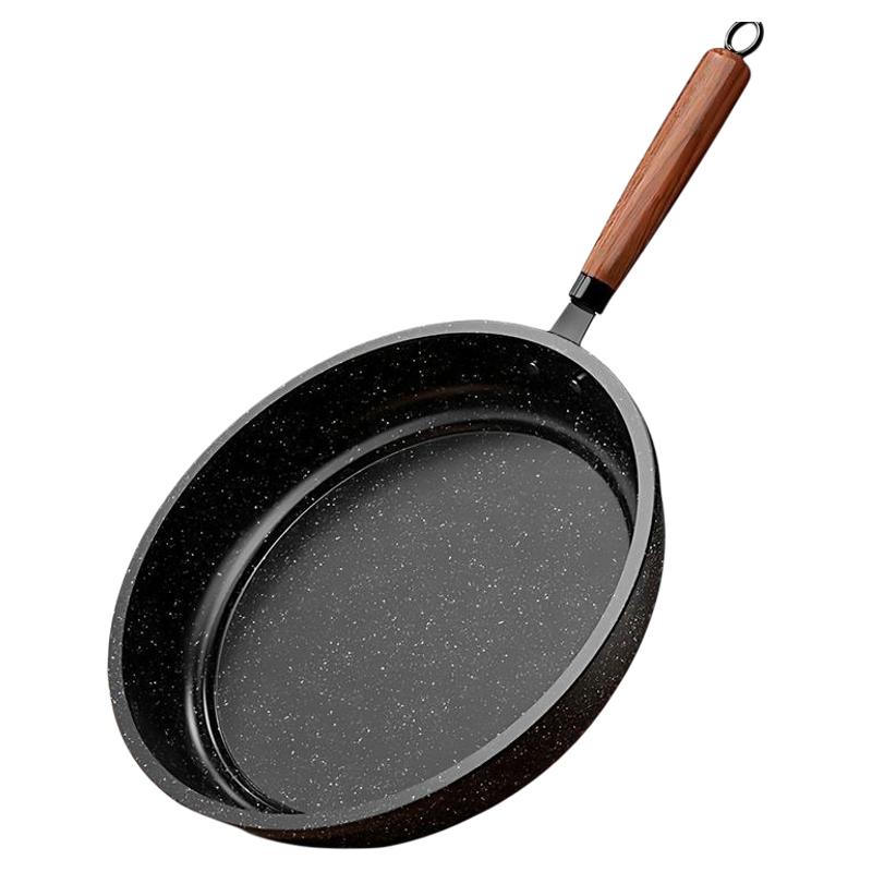 麦饭石平底锅不粘锅家用牛排煎锅煎饼煎蛋电磁炉燃气灶通用专用锅