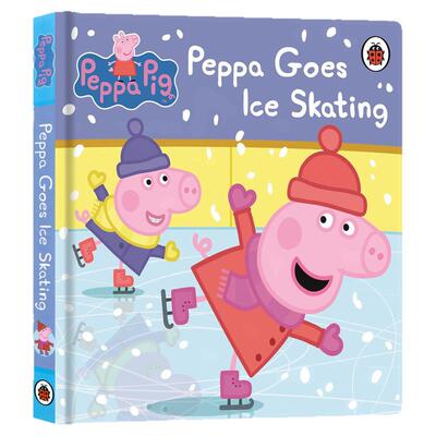 小猪佩奇去滑冰英文原版绘本