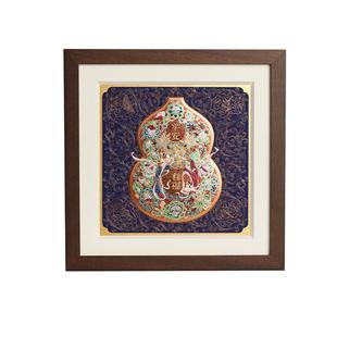 敦煌研究院 福禄双至葫芦版画 敦煌文创非遗礼品摆件新年礼物生日