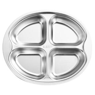 304食品级不锈钢儿童餐盘幼儿园卡通分格宝宝家用防摔饭盘快餐盘