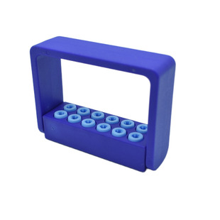 塑料12孔高速车针架牙科低速弯机钻头磨头架车针盒消毒盒可高压