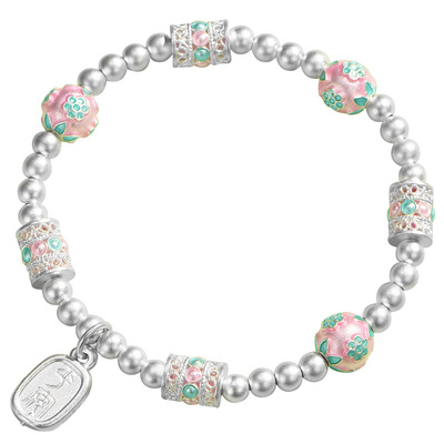 足银999珐琅彩手链芳悦安银手链