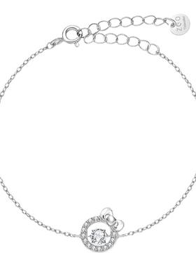 三丽鸥helloKitty手链女925银新年生日礼物礼盒装闺蜜哈喽kitty猫