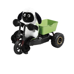 儿童小羊电动遥控RC三轮车会动的肖恩益智仿真动物玩具男女孩礼物