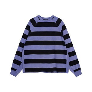 SPELLEDIT2026年春季新品条纹水洗卫衣宽松显瘦下衣失踪版型上衣