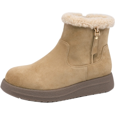 沙驰女靴厚底加绒雪地靴东北棉鞋