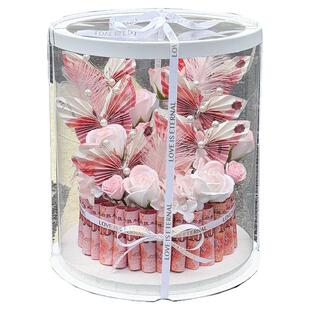 送老婆生日情人节礼物女手工创意diy材料包有钱花土豪仿真花礼盒